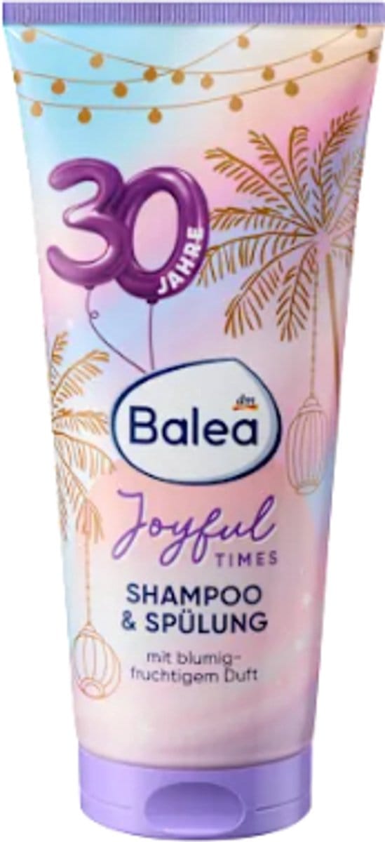 Balea 2in1 Shampoo & Conditioner Joyful Times | 1x 200 ml - Bloemig-fruitige Geur | Limited Edition 30 jaar Balea