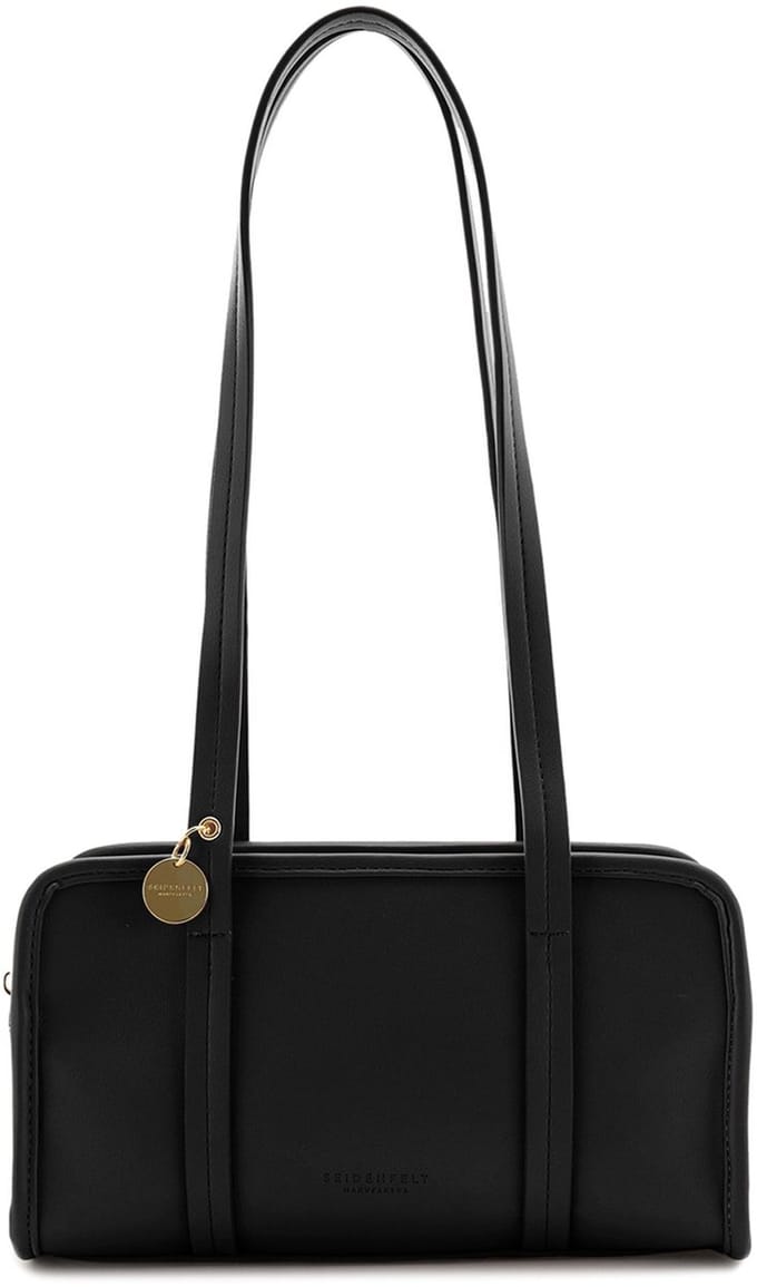 SEIDENFELT MANUFAKTUR schoudertas Nelma Bowling Bag Black zwart