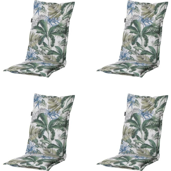 Madison - Tuinstoelkussen Hoge Rug Bliss blue - Ca. 123x50 cm - Set van 4