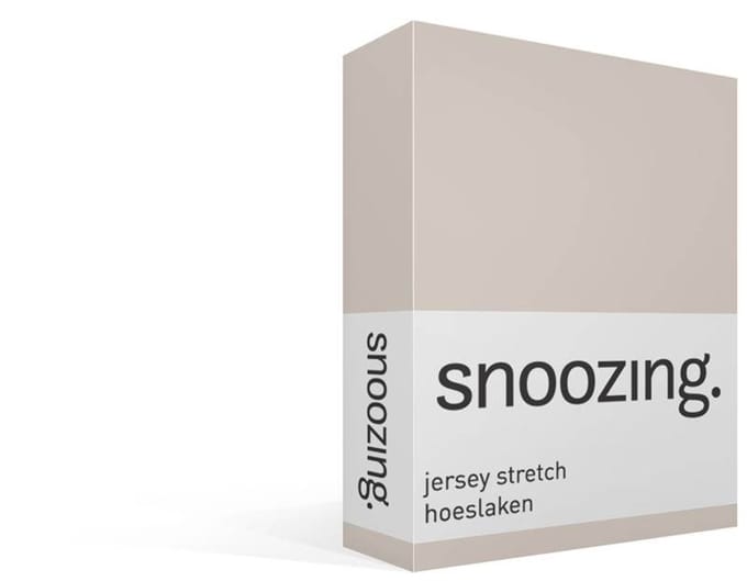 Snoozing jersey stretch hoeslaken - 200x200/220 cm - Extra breed - Zand
