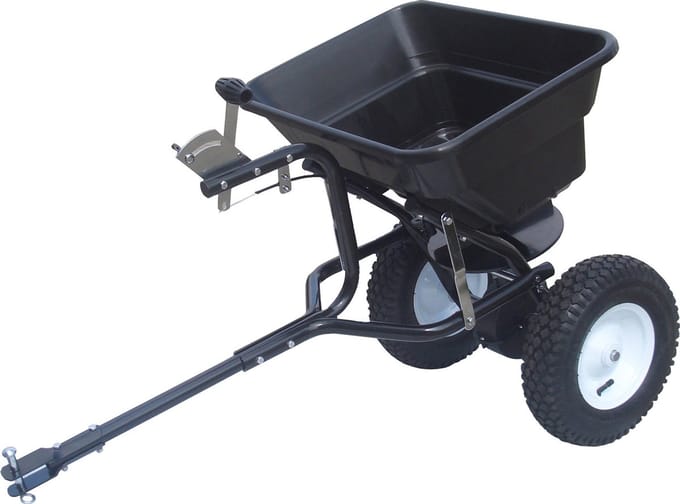 Turfmaster Strooier getrokken model - Max. inhoud 36 kg - Strooibreedte 2,5 - 3,5 m