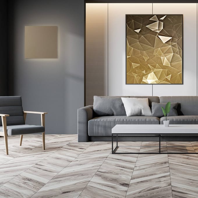 Escale LED wandlamp BLADE Q, taupe, 34 x 34 cm, metaal, dimbaar