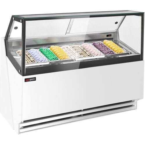 GGM Gastro Eistheke THEO - 1771mm - Umluft - für 9x 5 Liter Eisbehälter - Weiß
