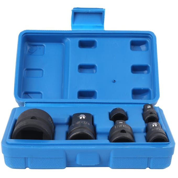6-delige set Impactdopsleutelconverter Verloopstukset 1/2in 1/4in 3/8in 3/4in blue