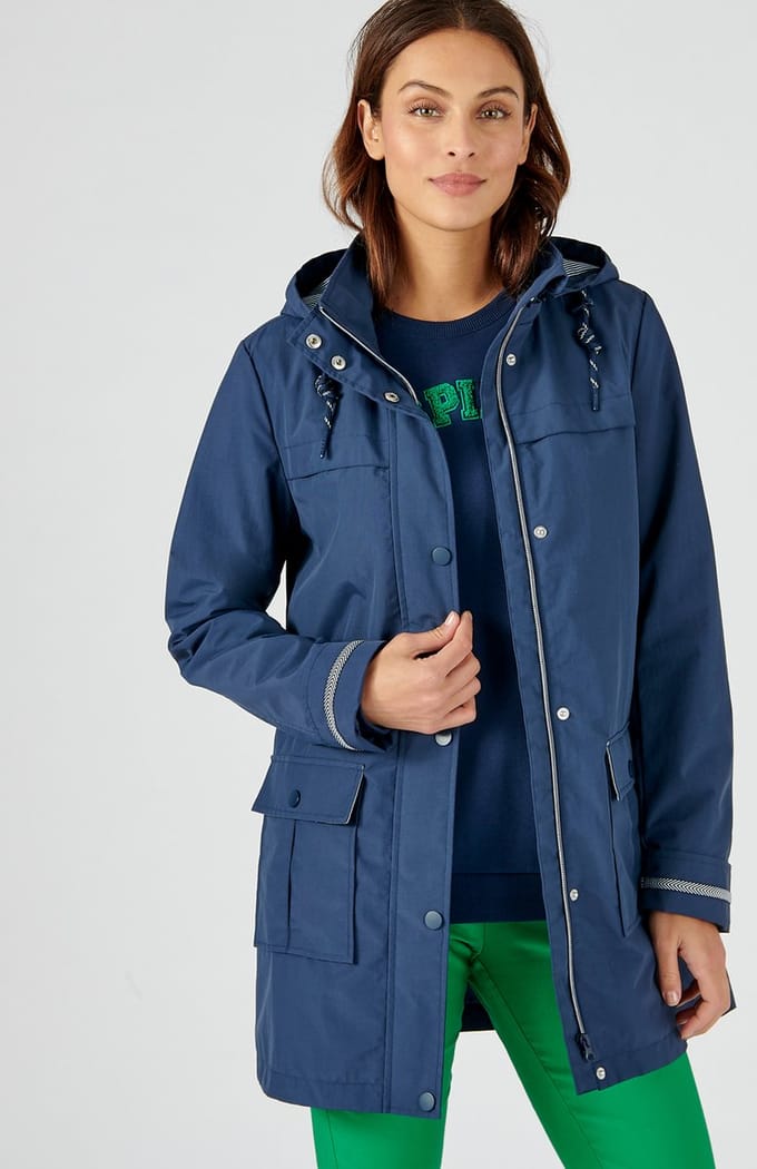 Damart - Parka casual lichtgewicht waterafstotend - Dames - Blauw - S