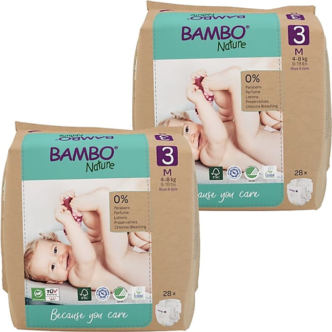 Bambo Nature Luier Maat 3 Voordeelverpakking 56 luiers