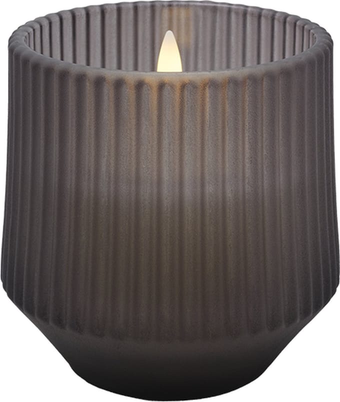 Uyuni Lighting - Led geur kaars - Grijs - 8.5 cm x 9.5 cm