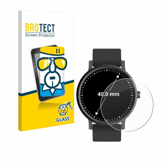BROTECT - Glas Screenprotector voor Horloges (Rond, ø: 40 mm) - Gehard Beschermglas 9H