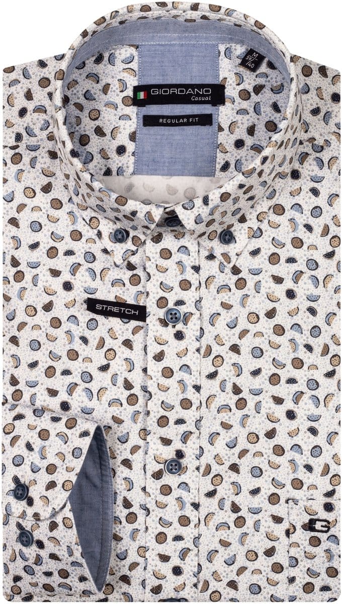 Giordano Casual hemd lange mouw Blauw Ivy Long sleeve button down s 517042/60