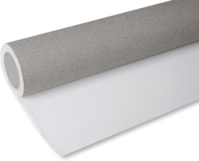 Famanu – Canvas rol (10 m) – wit katoen – voor grote kunstprojecten & schilderwerk