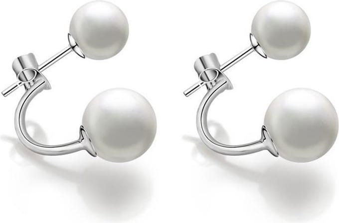 Oorbellen Zilver - Dubbele Parel - Double Dots