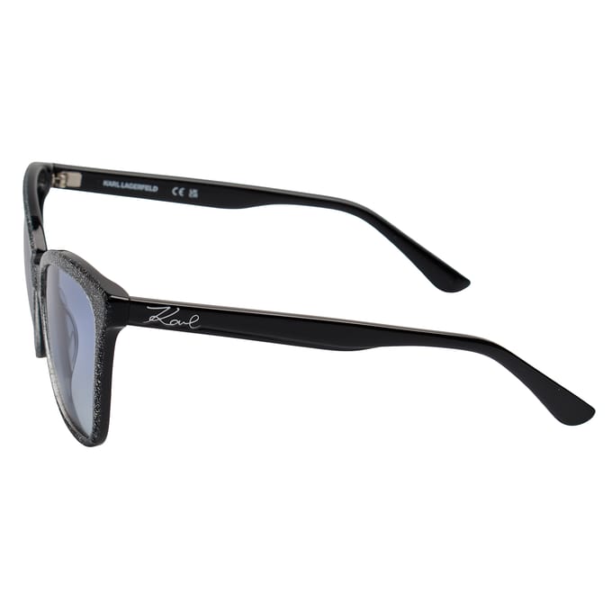 Karl Lagerfeld Kl 988s 002 Dames Zonnebril Glittered Black/54 white