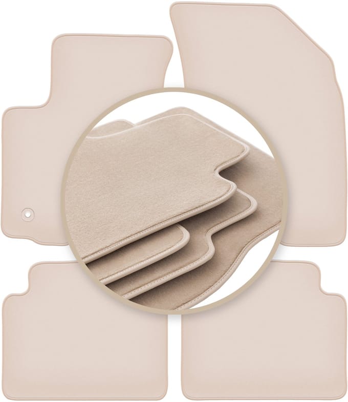 PREMIUM beige matten voor: Daewoo Kalos hatchback, sedan 2002-2011