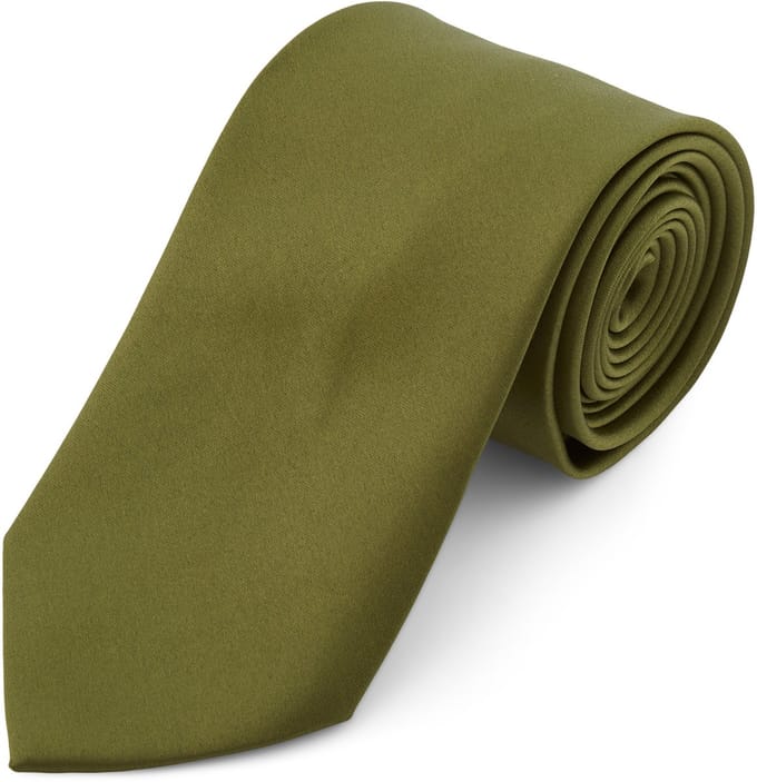 Bladgroene Basic Stropdas van 8 cm