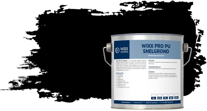 Wixx PRO PU Snelgrond - 20L - RAL 9005 | Gitzwart