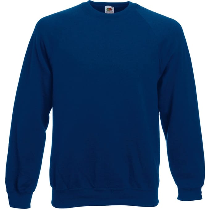 Fruit Of The Loom Heren Raglan Mouwen Belcoro® Sweatshirt (Marine)