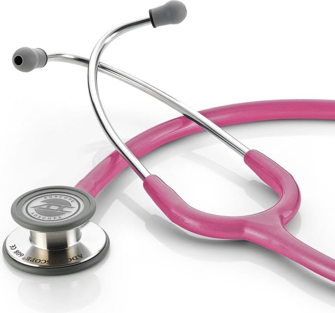 Adscope® 608 Convertible Clinician Stethoscoop Metallic Raspberry