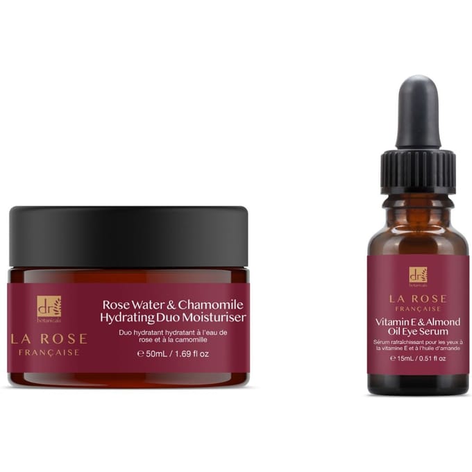 Dr Botanicals Anti-Aging La Rose Française Duo Bevochtigings- & Oogserumset