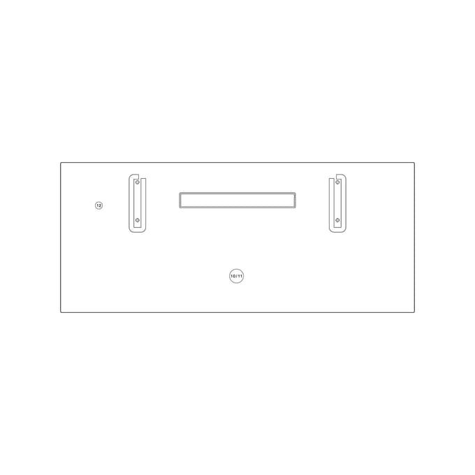 AEG glaspaneel, set, zwart, 380x896AEG 140274159056