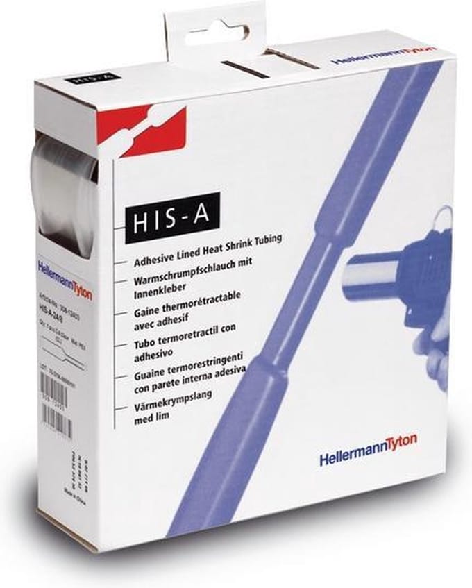HellermannTyton 308-10303 Krimpkous met lijm Transparant 3 mm 1 mm Krimpverhouding:3:1 10 m