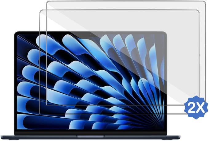 2x TechNow Screenprotector geschikt voor MacBook Pro 16 inch Screenprotector - Gehard Glas - Rounded - Proteqt+