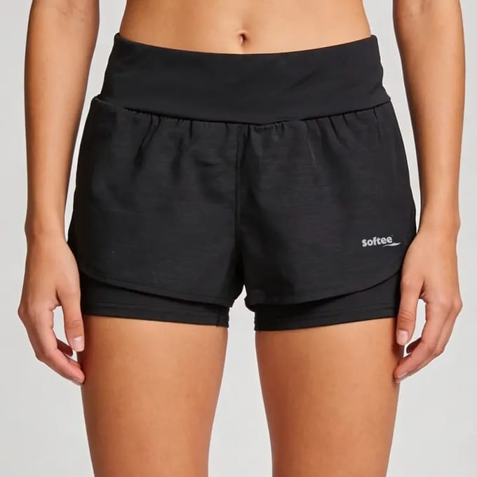 Softee Dual-fit damesshort zwart - S