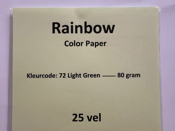 Rainbow Kl-72 licht groen 120 gram papier