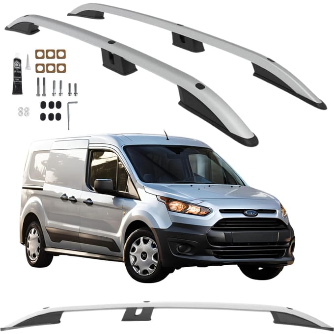 Barres de toit Argent Ford Transit Connect Année De 2014 À 2022 L2 Long