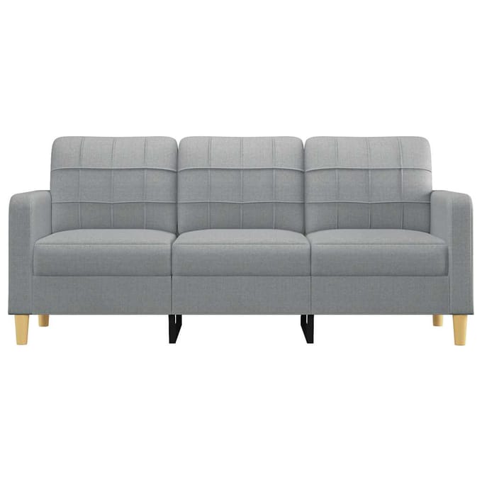 vidaXL - Driezitsbank - 180 - cm - stof - lichtgrijs