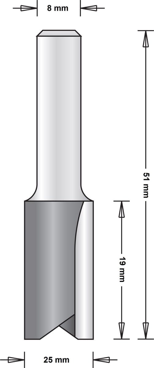 HiKOKI - Groeffrees 25x51 mm 754075