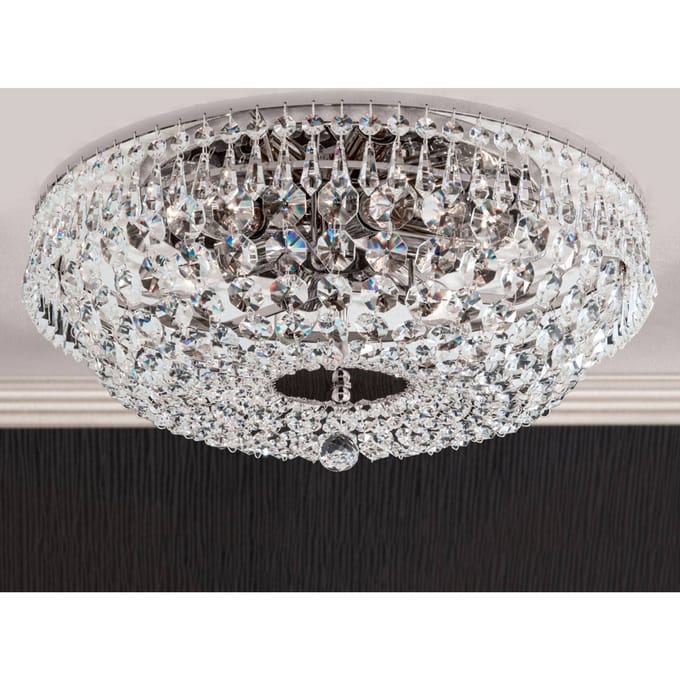 ORION Verchroomde kristallen plafondlamp SHERATA, 45 cm