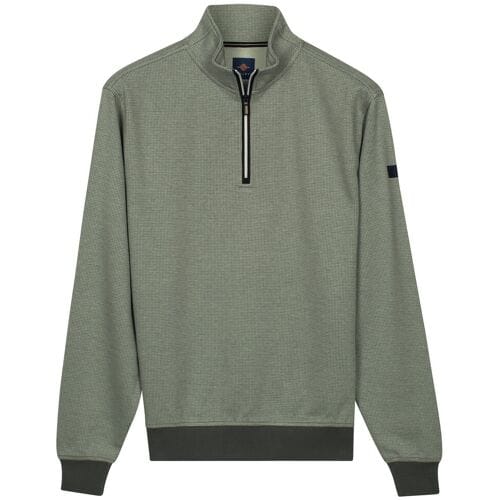 Baileys Trui Yarn Dyed Jacquard Interlock Sweat Soft Green / male
