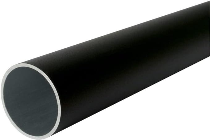 Aluminium Ronde Buis - Aluminium Pijp - Frame Constructie Bouw - Zwart Geanodiseerd Oppervlak