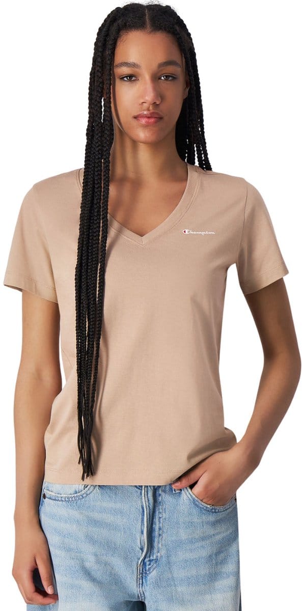 Champion T-shirt Dames Beige - Maat XS