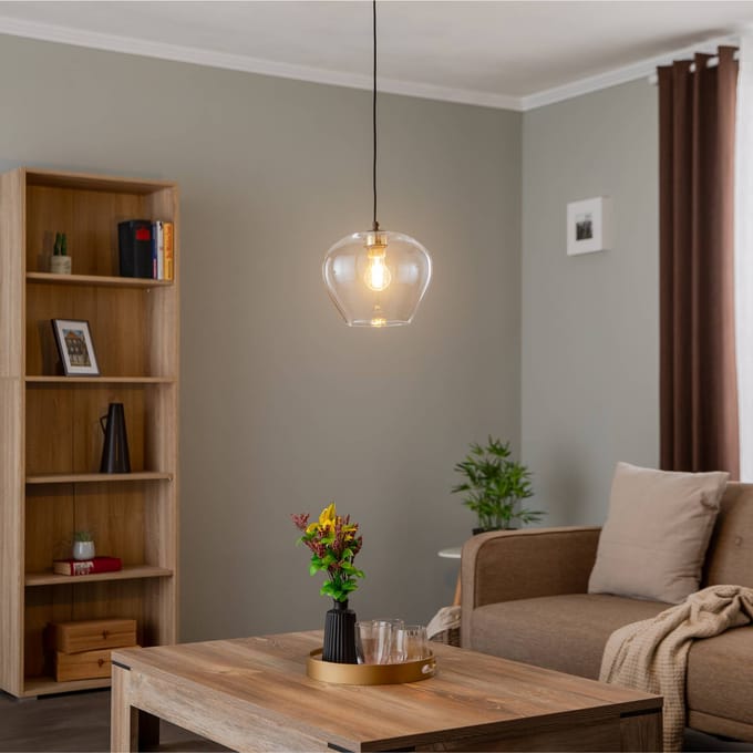 Argon Hanglamp Kaja met heldere glazen bol, Ø 24 cm