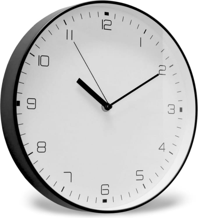 Wandklok Zwart Modern Ø 30 cm