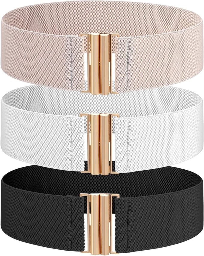 Brede Elastische Riem voor Dames - Retro Stijl, Verstelbare Tailleband, Comfortabele Modeaccessoire