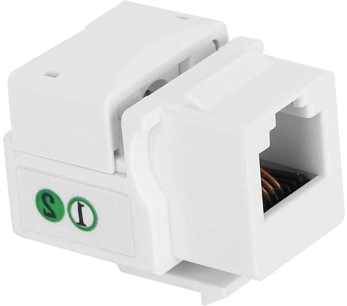 5 Stuks Cat3 RJ11 Keystone Jack Inline Coupler met Stofkap voor Netwerkverbindingen en Kabelbeheer