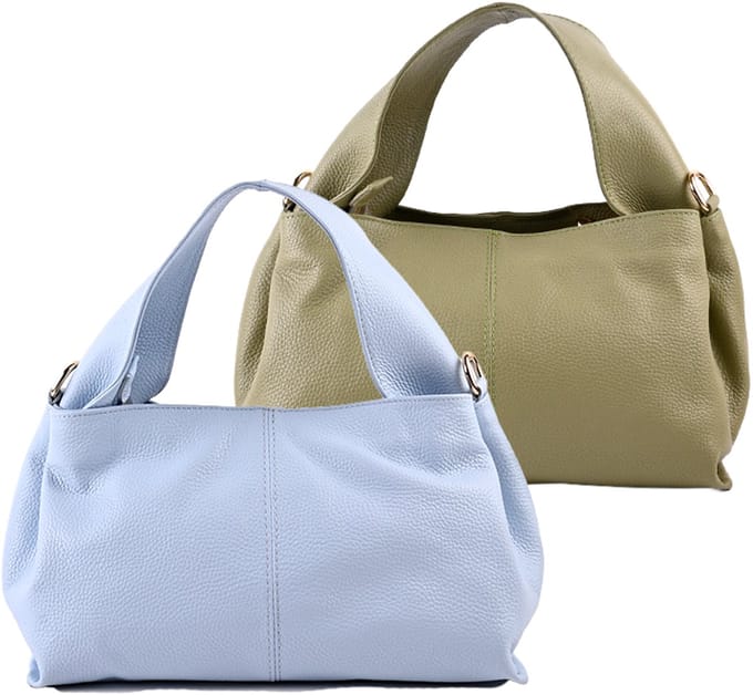 Giuliano lederen handtas Lyra - Dames - Made in Italy - Pistache groen