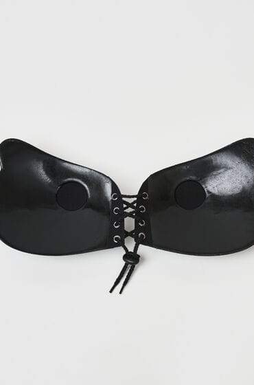 Hunkemöller Dames Accessoires Push-up Plak Bh met vleugel - Zwart - maat E