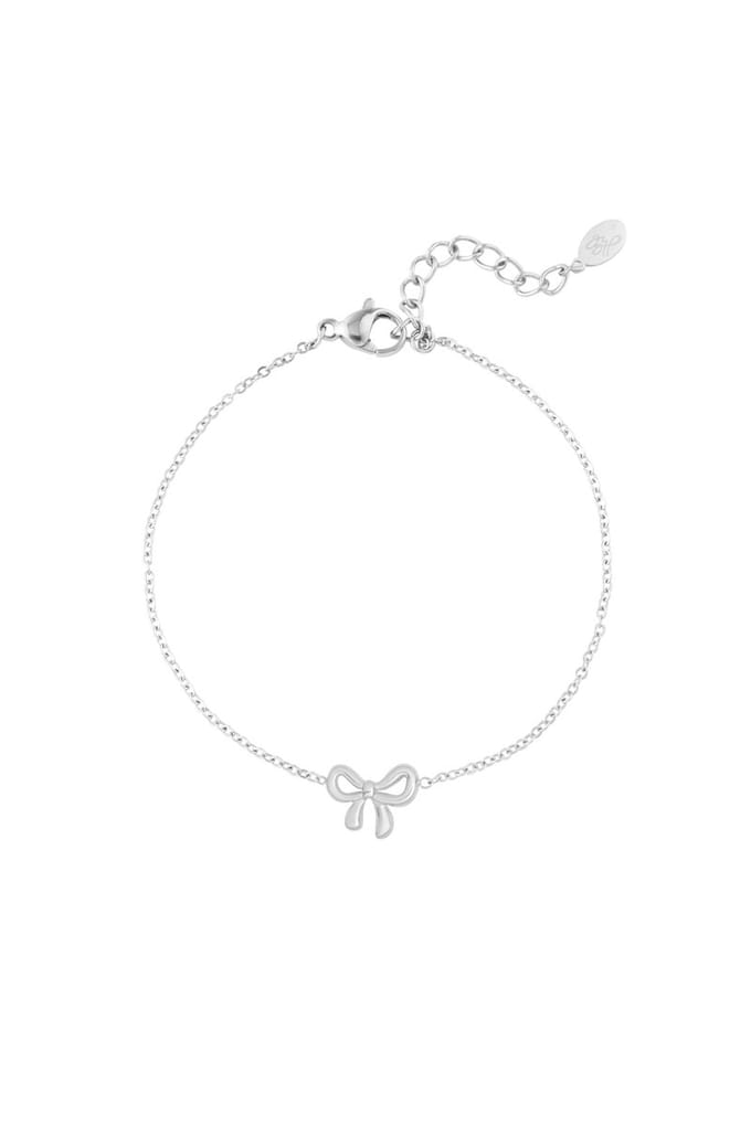Yehwang - Zilverkleurig - Simpele armband met strik - Volwassenen - 16 cm