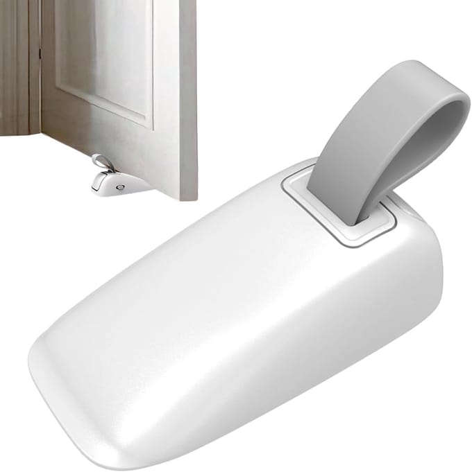 Deurwig Alarm - Deurstopper Beveiliging - Extra Veiligheid - Luid Alarm - 13 x 5.5 x 5.5 cm - Wit
