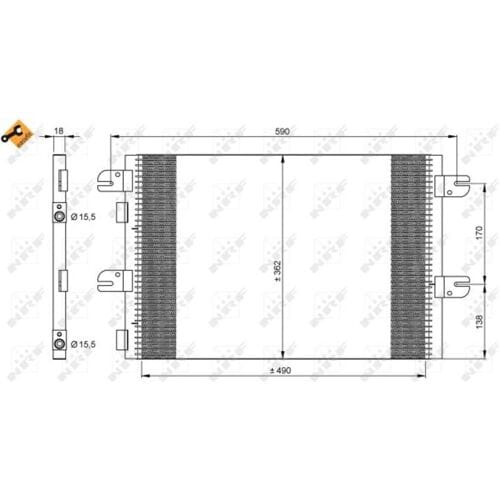 Condensator, airconditioning NRF 35792