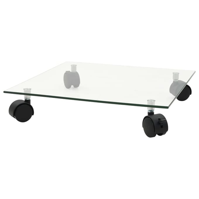 vidaXL - Plantenrollers - 4 - st - vierkant - 35x35 - cm - gehard - glas