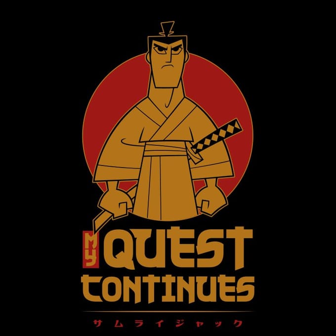 Samurai Jack My Quest Continues Men's T-Shirt - Black - XL