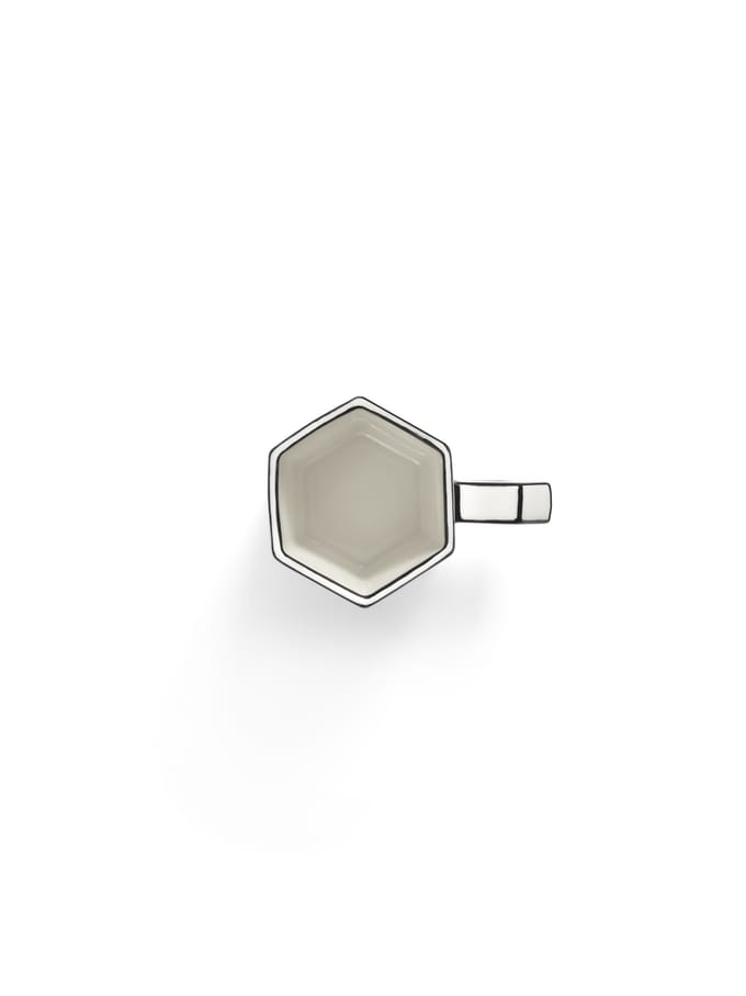 Serax Annebet Philips Carte Blanche dubbele espresso kop H7.7cm wit / zwart