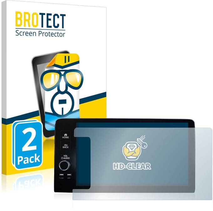 BROTECT - Screenprotector voor Honda HR-V 2022 Navigationssystem rechtsgestuurde - Folie Beschermfolie transparant 2 Stuks