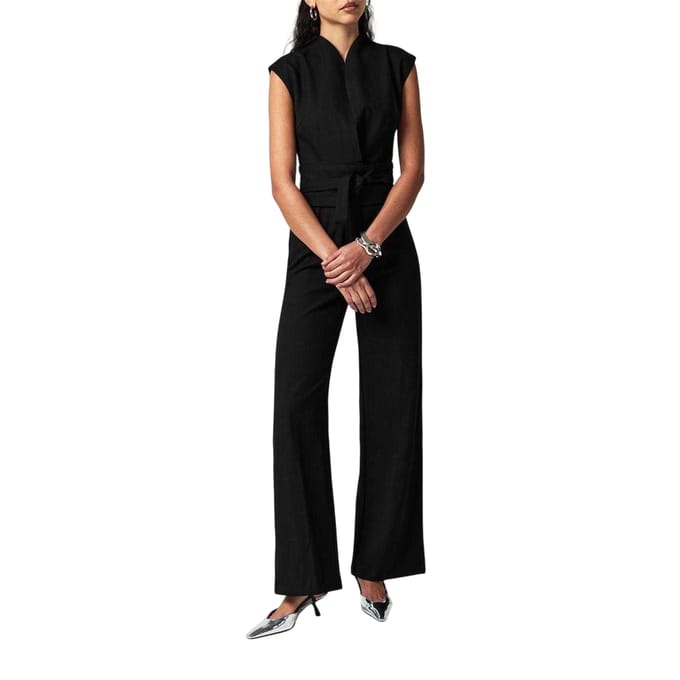 Odd Muse Jumpsuit met wijde pijpen voor dames (Zwart)
