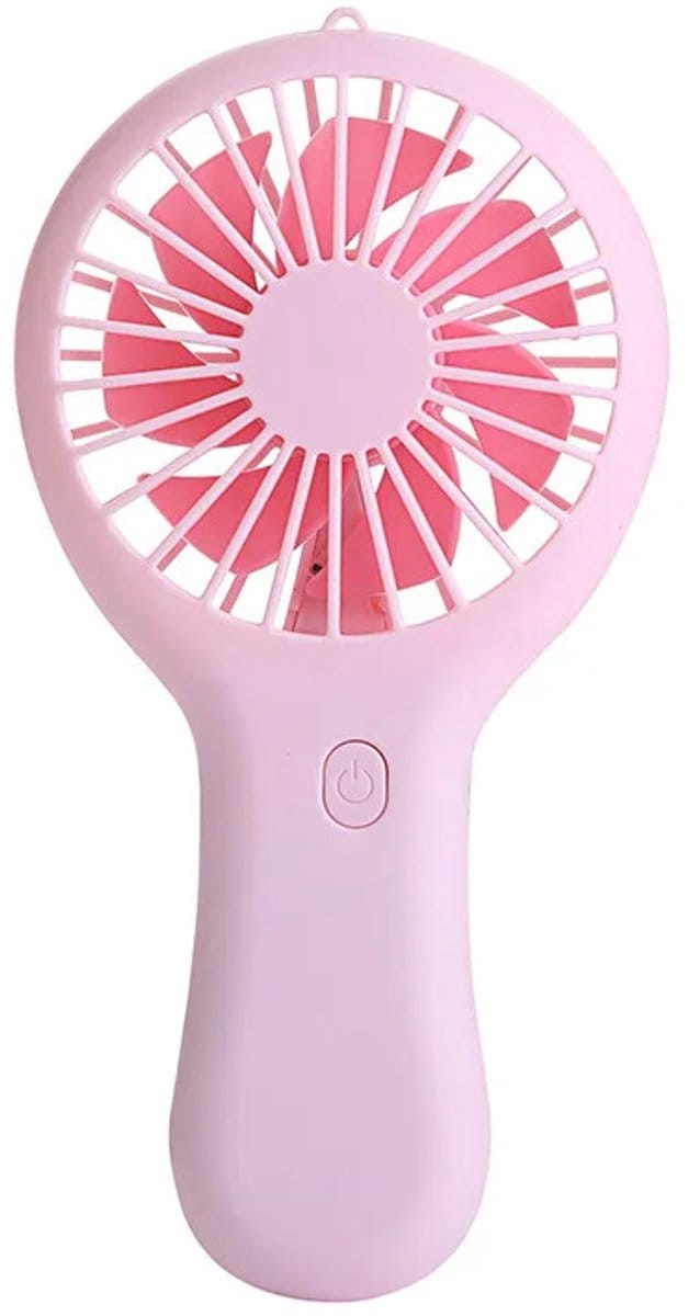 Draagbare miniventilator, USB-oplaadbare kleine ventilator, draagbare ventilator - roze