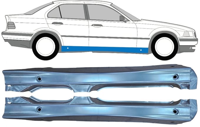 Volledige dorpel voor BMW 3 E36 1990-2000 / Links + Rechts / Set
